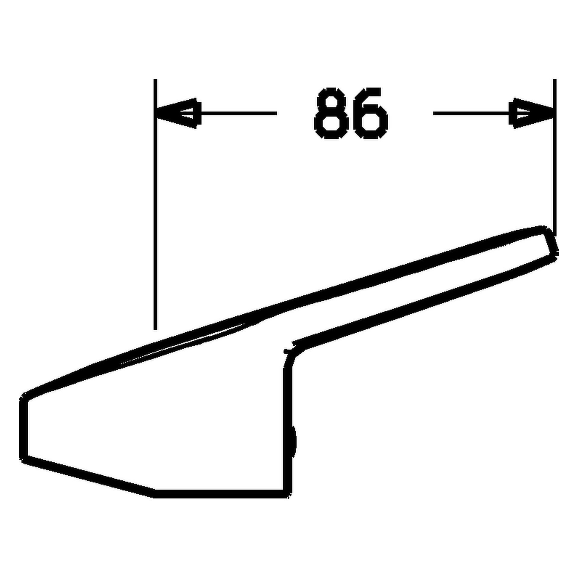 HANSAPRADO Bedienungshebel Hansaprado Clinica 86 mm HANSAPRADO Bedienungshebel Hansaprado Clinica 86 mm