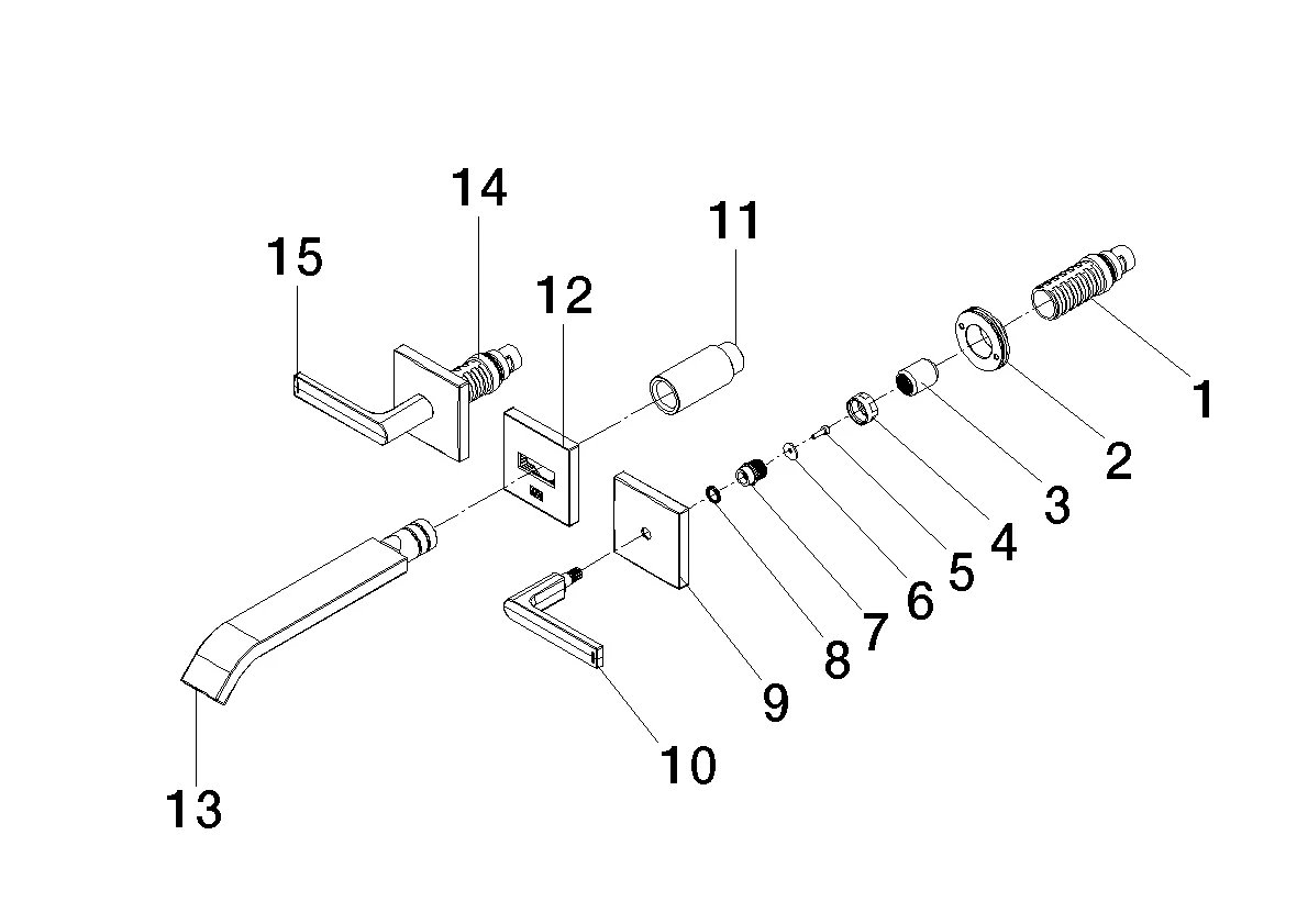 Waschtisch-Wandbatterie ohne Ablaufgarnitur IMO Chrom 36712671 Waschtisch-Wandbatterie ohne Ablaufgarnitur IMO Chrom 36712671