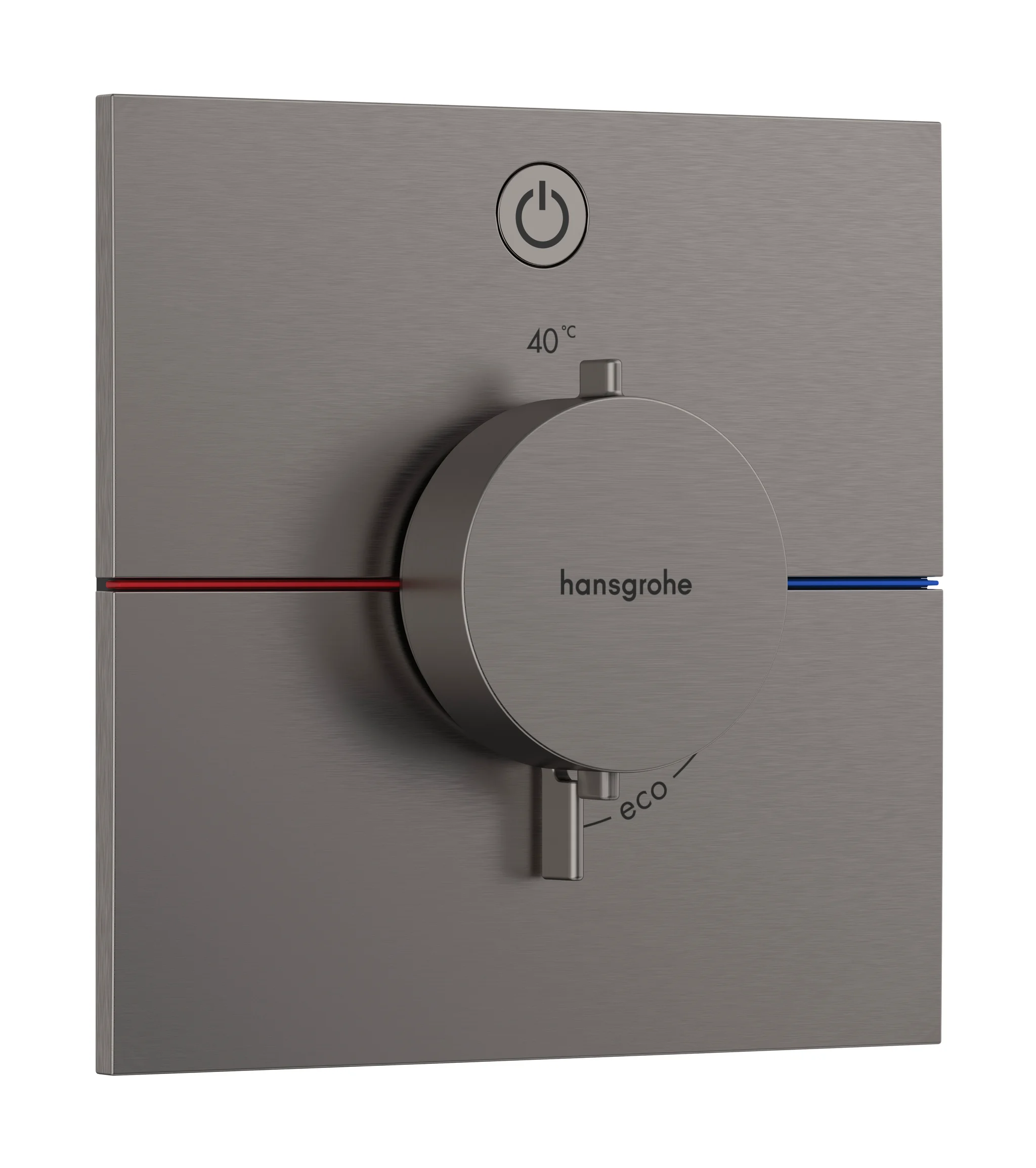 Hansgrohe ShowerSelect Comfort E Thermostat Unterputz, Brushed Black Chrome, 1 Verbraucher, flache Rosette, einfache Installation