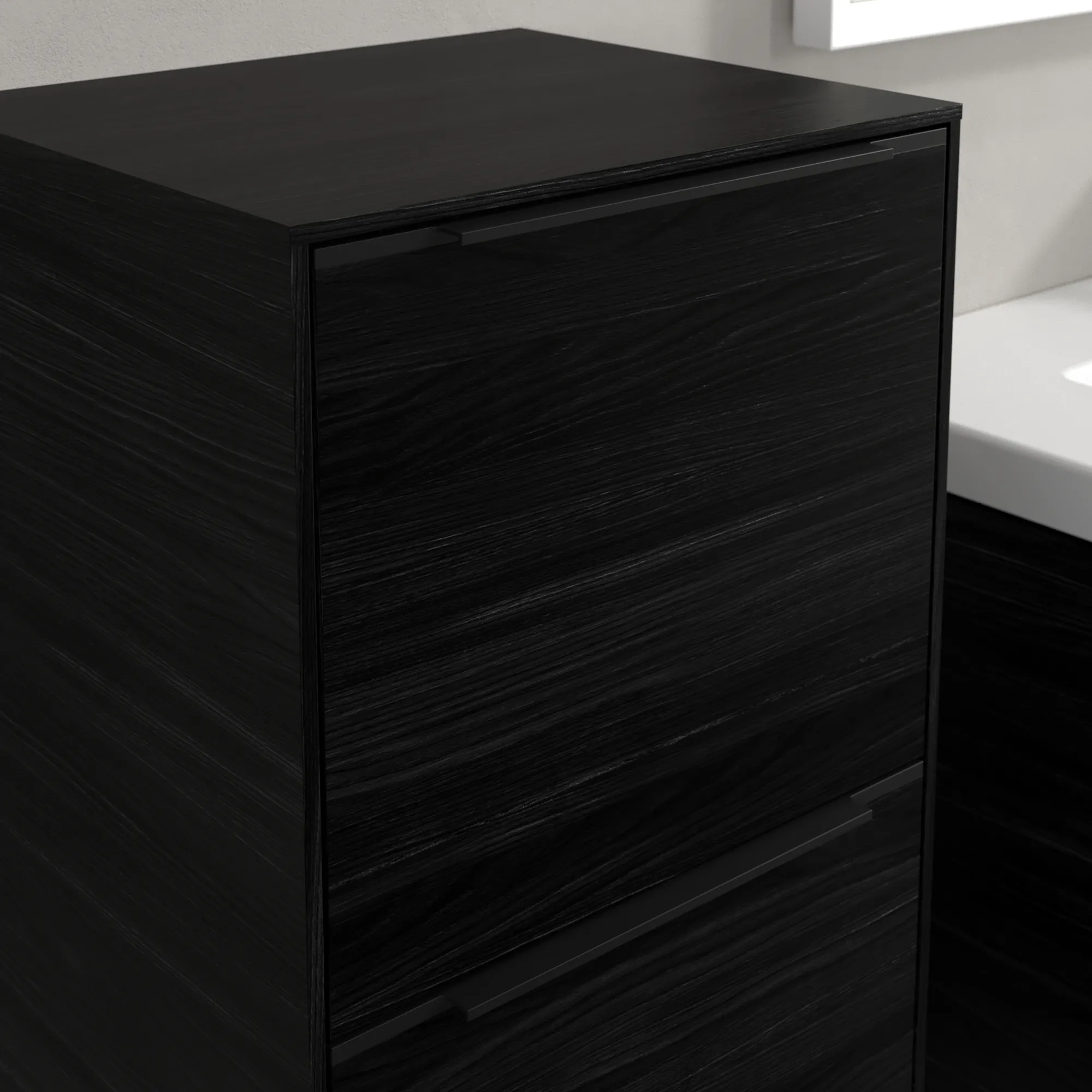 Villeroy & Boch Seitenschrank „Subway 3.0“ 40 × 86 × 36,2 × 36,2 cm 1 Auszug, 1 Tür, Anschlag (Scharnier) links, 1 Tür, Anschlag links