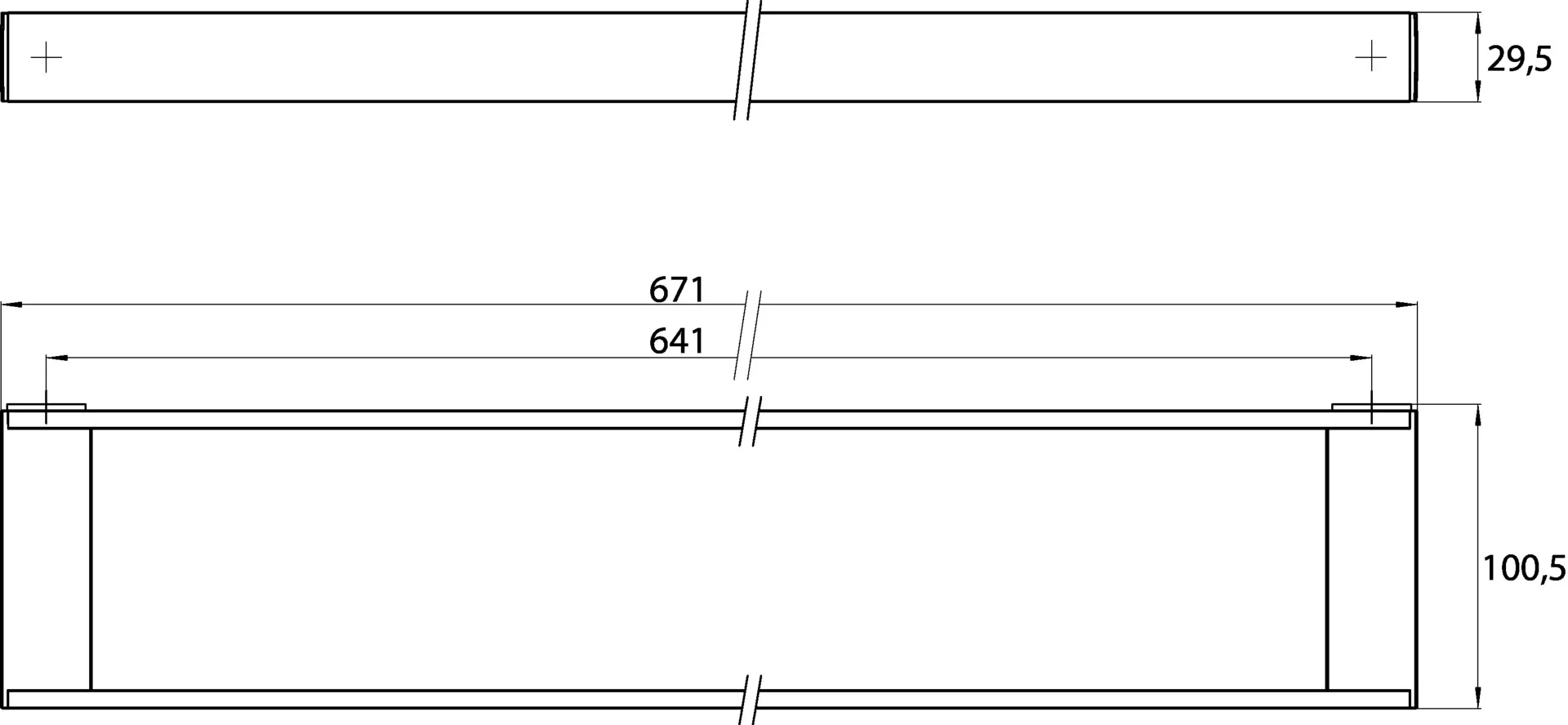 emco liaison Reling671 mm, chrom emco liaison Reling671 mm, chrom