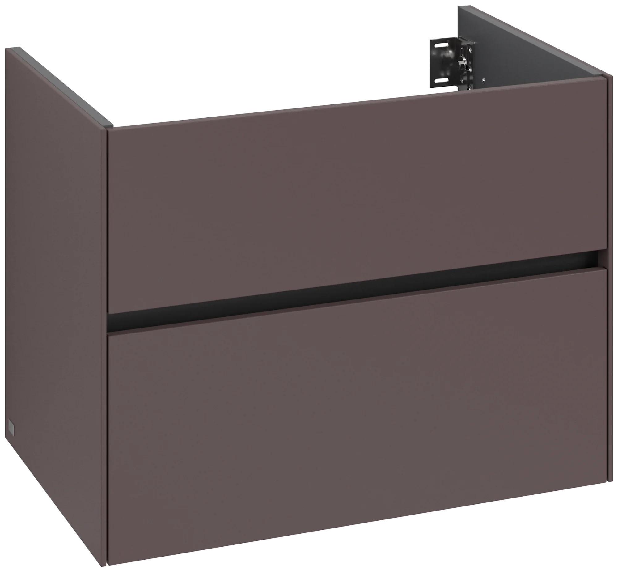 Villeroy & Boch Waschbeckenunterschrank Collaro, eckig, Dark Berry, 796x603x498 mm, 2 Auszüge mit SoftClosing, mittige Wannenposition
