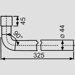 SANIT Spülbogen d:44 90Gr weiß SANIT Spülbogen d:44 90Gr weiß