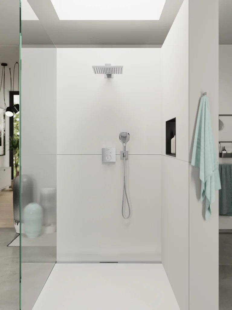 Hansgrohe Handbrause Raindance Select E 120, Chrom, 120 mm Brausekopfgröße, 3 Strahlarten (RainAir, Rain, Whirl), QuickClean, max. Durchfluss 14,4 l/min ab 8 l/min, Anschluss G 1/2 Hansgrohe Handbrause Raindance Select E 120, Chrom, 120 mm Brausekopfgröße, 3 Strahlarten (RainAir, Rain, Whirl), QuickClean, max. Durchfluss 14,4 l/min ab 8 l/min, Anschluss G 1/2
