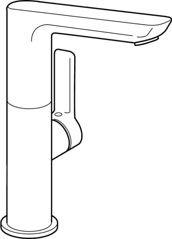 HansaLIGNA Einhebelmischer Waschtischbatterie 5535, Ausladung 116 mm, DN15, Chrom