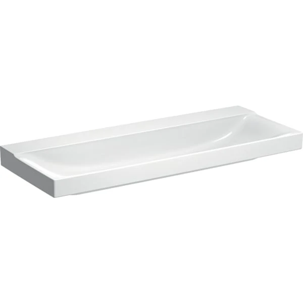 Wandwaschtisch „Xeno2“, rechteckig, mittig 120 × 48 cm mit KeraTect® Wandwaschtisch „Xeno2“, rechteckig, mittig 120 × 48 cm mit KeraTect®