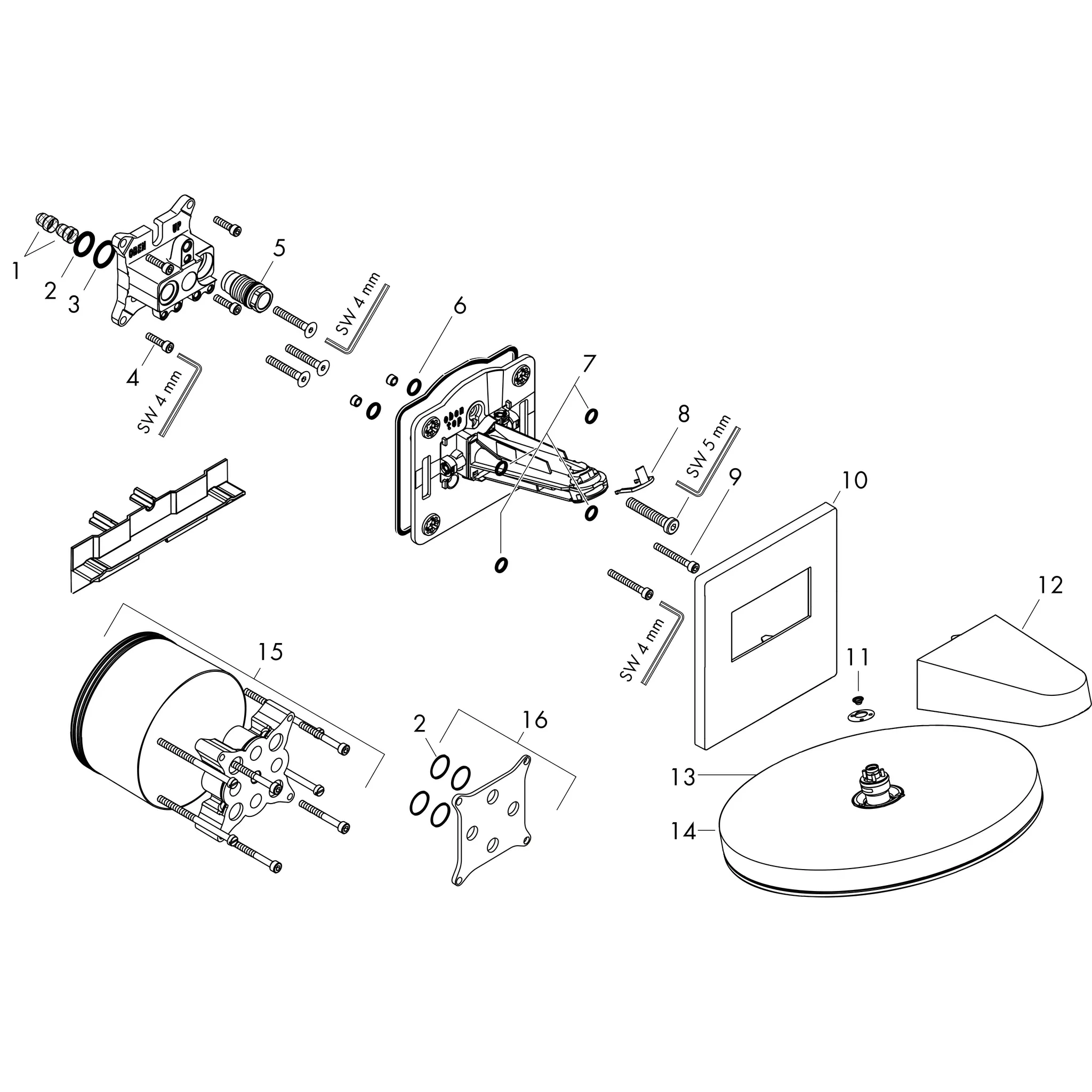 Kopfbrause Pulsify 260 2jetmit Wandanschluss chrom Kopfbrause Pulsify 260 2jetmit Wandanschluss chrom