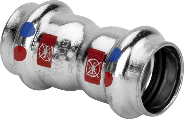 „Prestabo“ Fitting mit 2 Anschlüssen unlegiert, verzinkt 22 mm VdS-Zulassung „Prestabo“ Fitting mit 2 Anschlüssen unlegiert, verzinkt 22 mm VdS-Zulassung