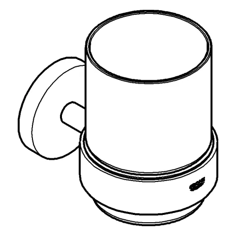 Grohe Essentials Glas mit Halter, matt black Grohe Essentials Glas mit Halter, matt black