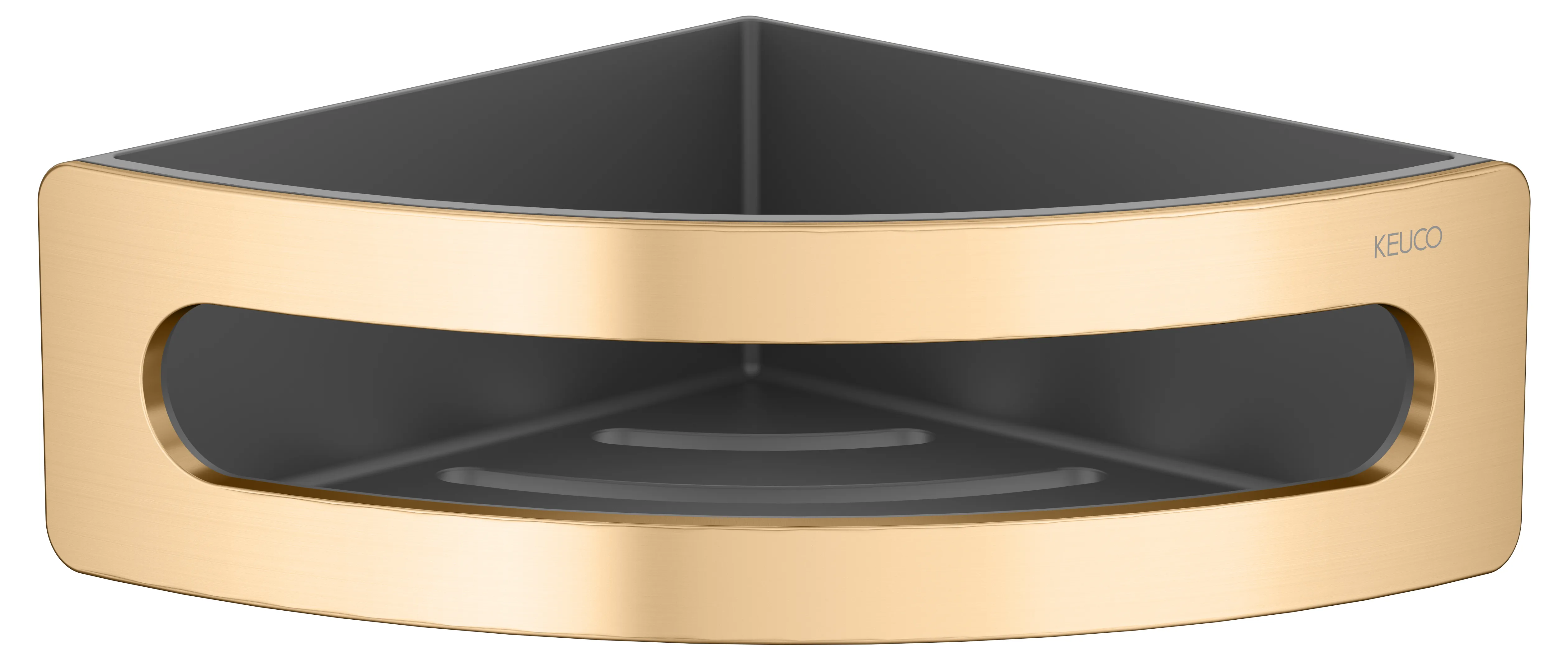 Elegance Eckduschkorb Messing gebürstet / anthrazit Elegance Eckduschkorb Messing gebürstet / anthrazit