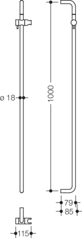 Brausehalterstange „System 815“