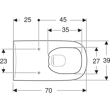 Wand-Tiefspül-WC „Renova Comfort Square“ 70 cm in weiß alpin Wand-Tiefspül-WC „Renova Comfort Square“ 70 cm in weiß alpin