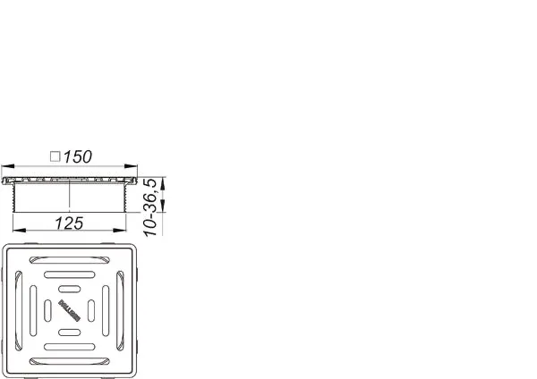 Aufsatz DallDrain Select, 150 x 150 mm