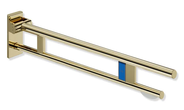 HEWI Stützklappgriff Duo Design A, Edelstahl PVD, 750 mm, links HEWI Stützklappgriff Duo Design A, Edelstahl PVD, 750 mm, links
