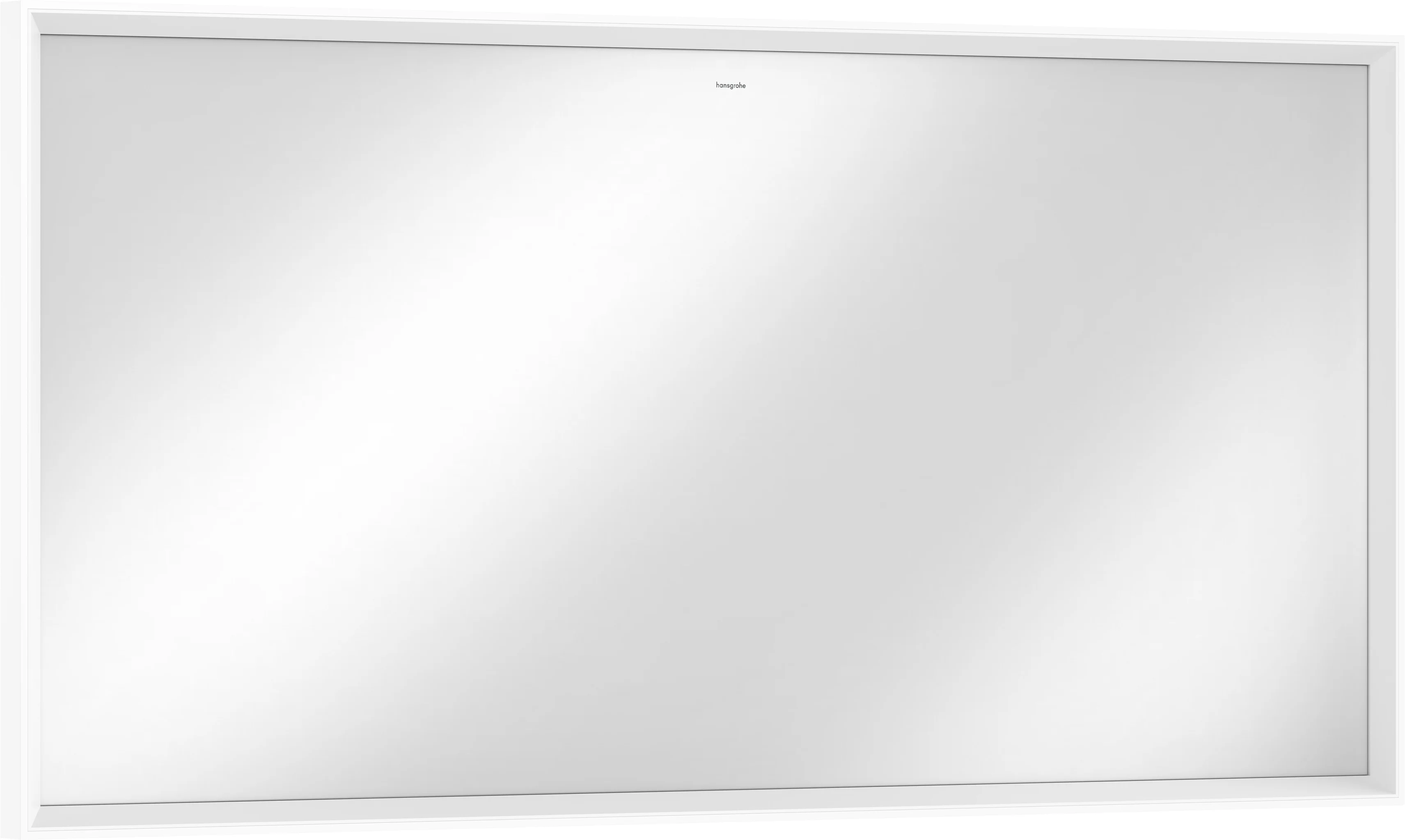 Hansgrohe Xarita E Spiegel 1400/700/50 mm, Mattweiß, LED-Beleuchtung mit Infrarotsensor, stufenlos dimmbar, AntiFog, Wandmontage