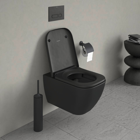 WC-Sitz Happy D.2, Anthrazit matt ohne Absenkautomatik, Scharnier EDST