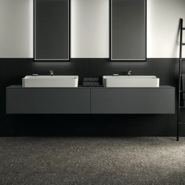 Ideal Standard Waschtischunterschrank Conca, 2 Auszüge, anthrazit Ideal Standard Waschtischunterschrank Conca, 2 Auszüge, anthrazit