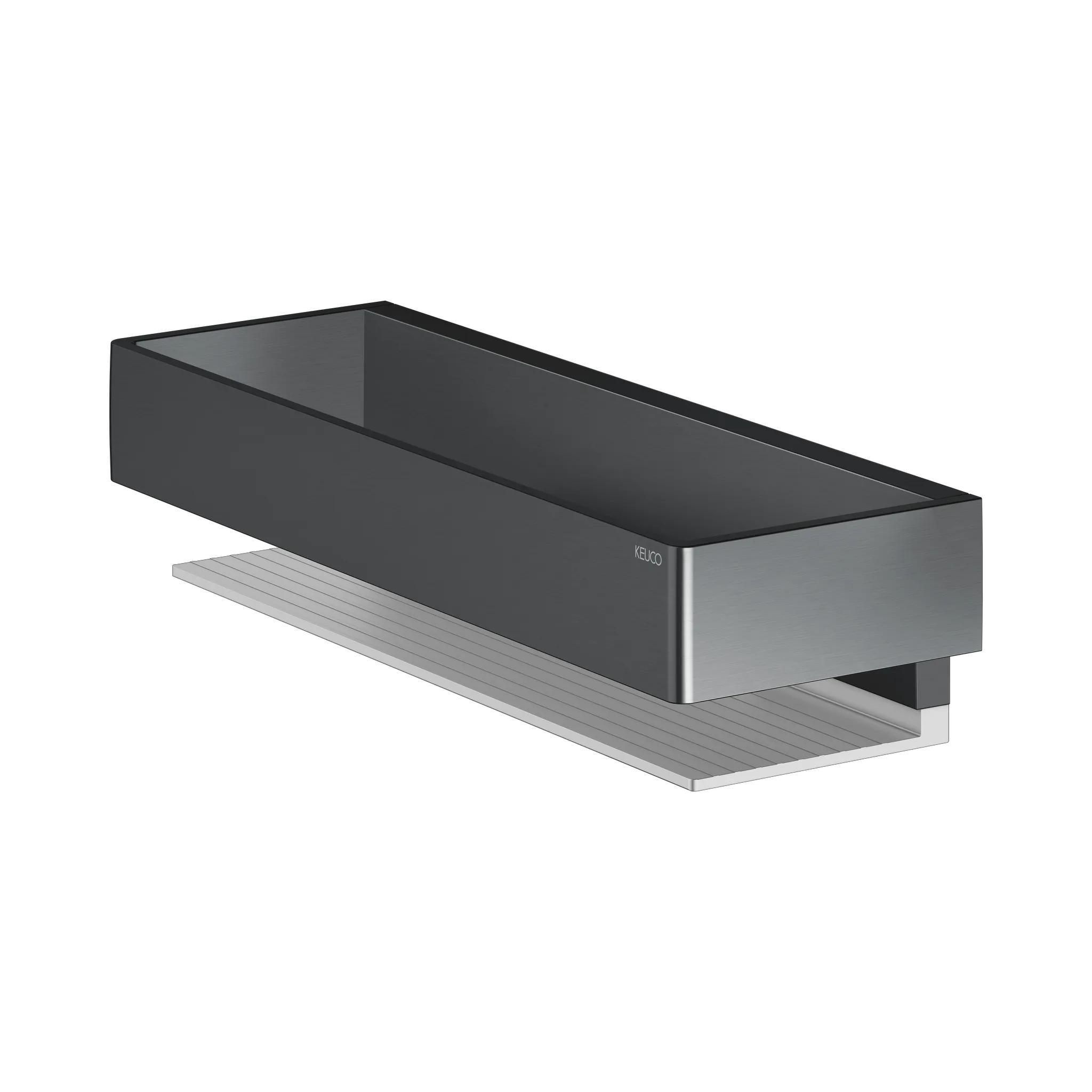 KEUCO EDITION 11 Duschablage Schwarzchrom gebürstet / Alu KEUCO EDITION 11 Duschablage Schwarzchrom gebürstet / Alu