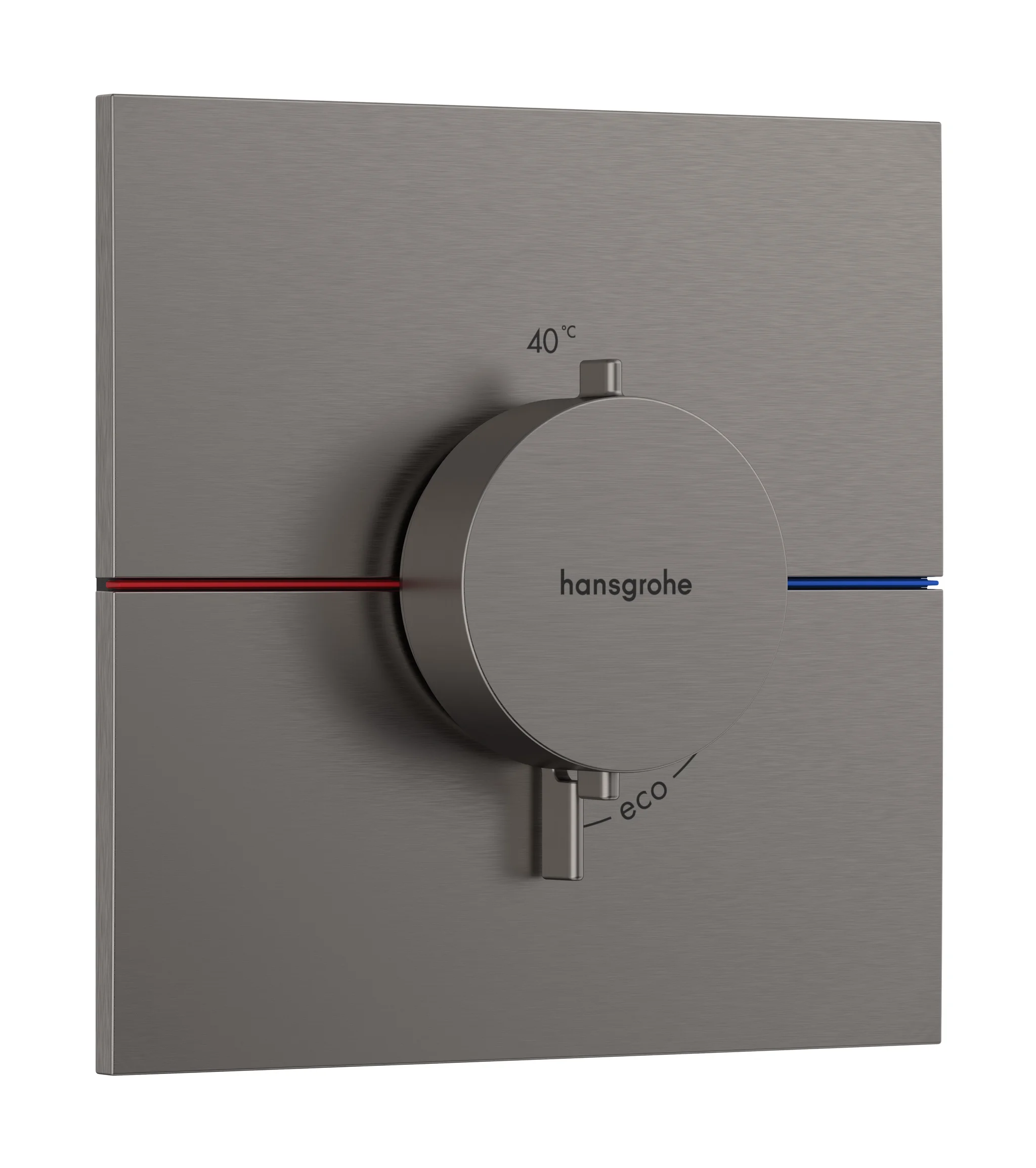 Hansgrohe ShowerSelect Comfort E Thermostat Unterputz, Brushed Black Chrome, 1 Verbraucher, Temperatur- und Volumensteuerung, Mengensteuerung mit Stop Funktion