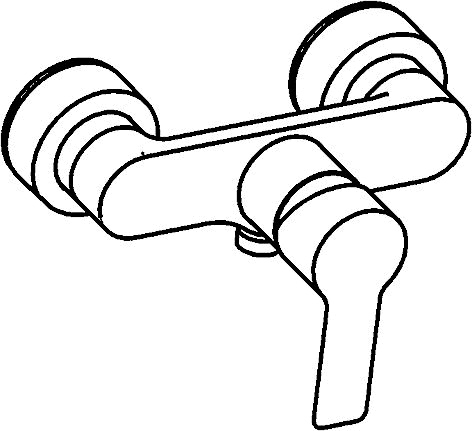 Einhand-Duscharmatur „Ligna“ in Chrom Einhand-Duscharmatur „Ligna“ in Chrom