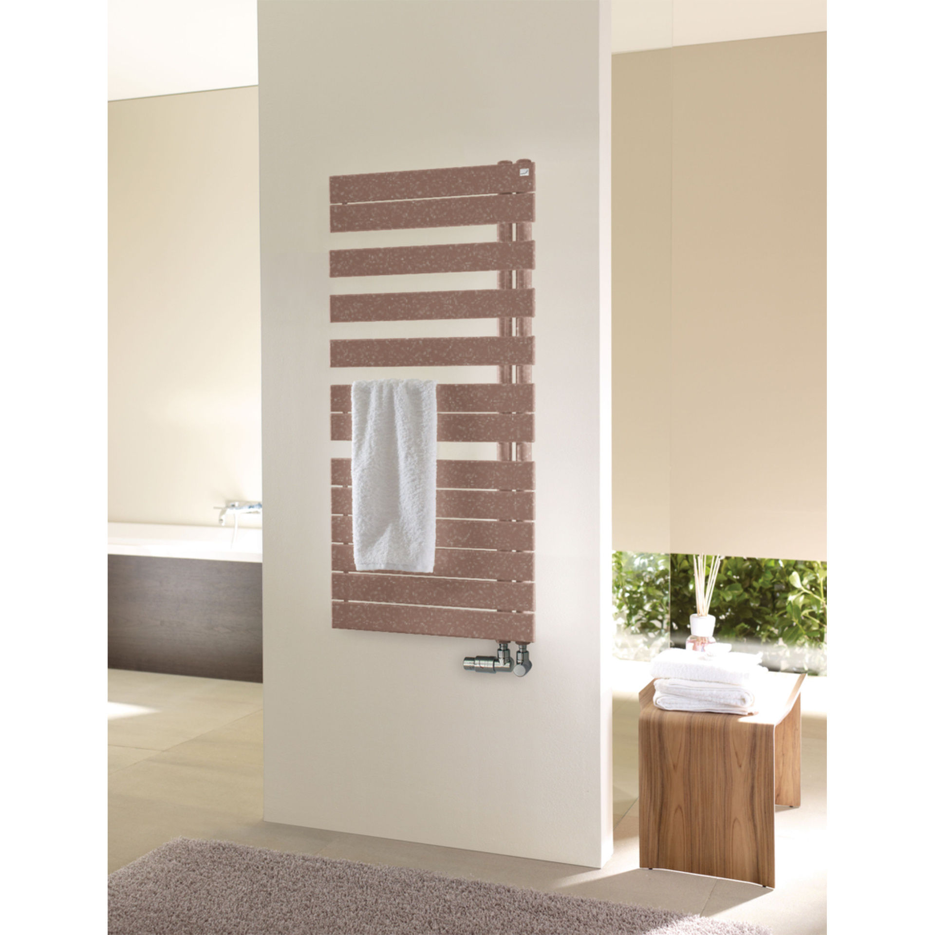 Zehnder Design-Heizkörper Roda Spa Asym links ROFL-170-055, 1676x65x550, RAL 9016