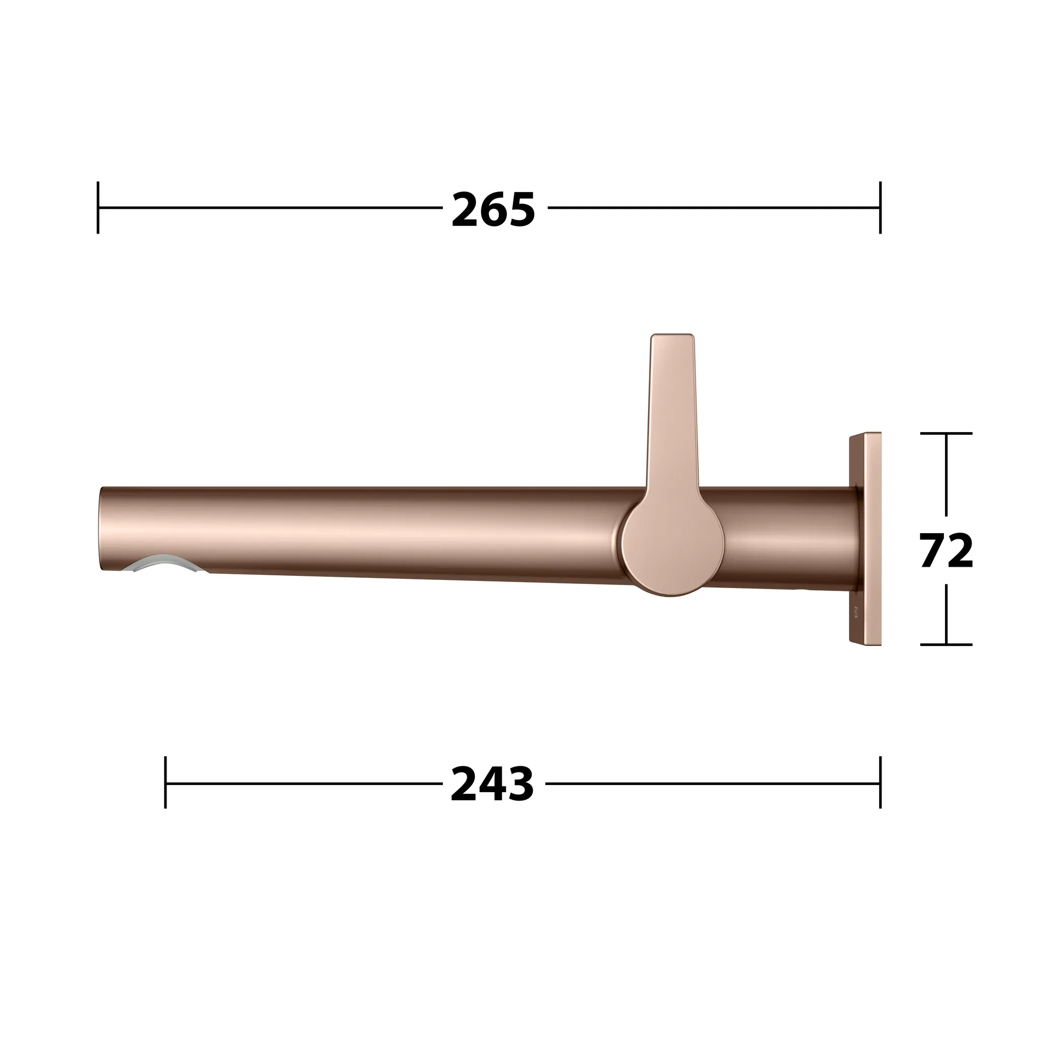 EHM-WT-Mischer Edition 11 51116, UP, Ausladung 243 mm, Rotgold gebürstet