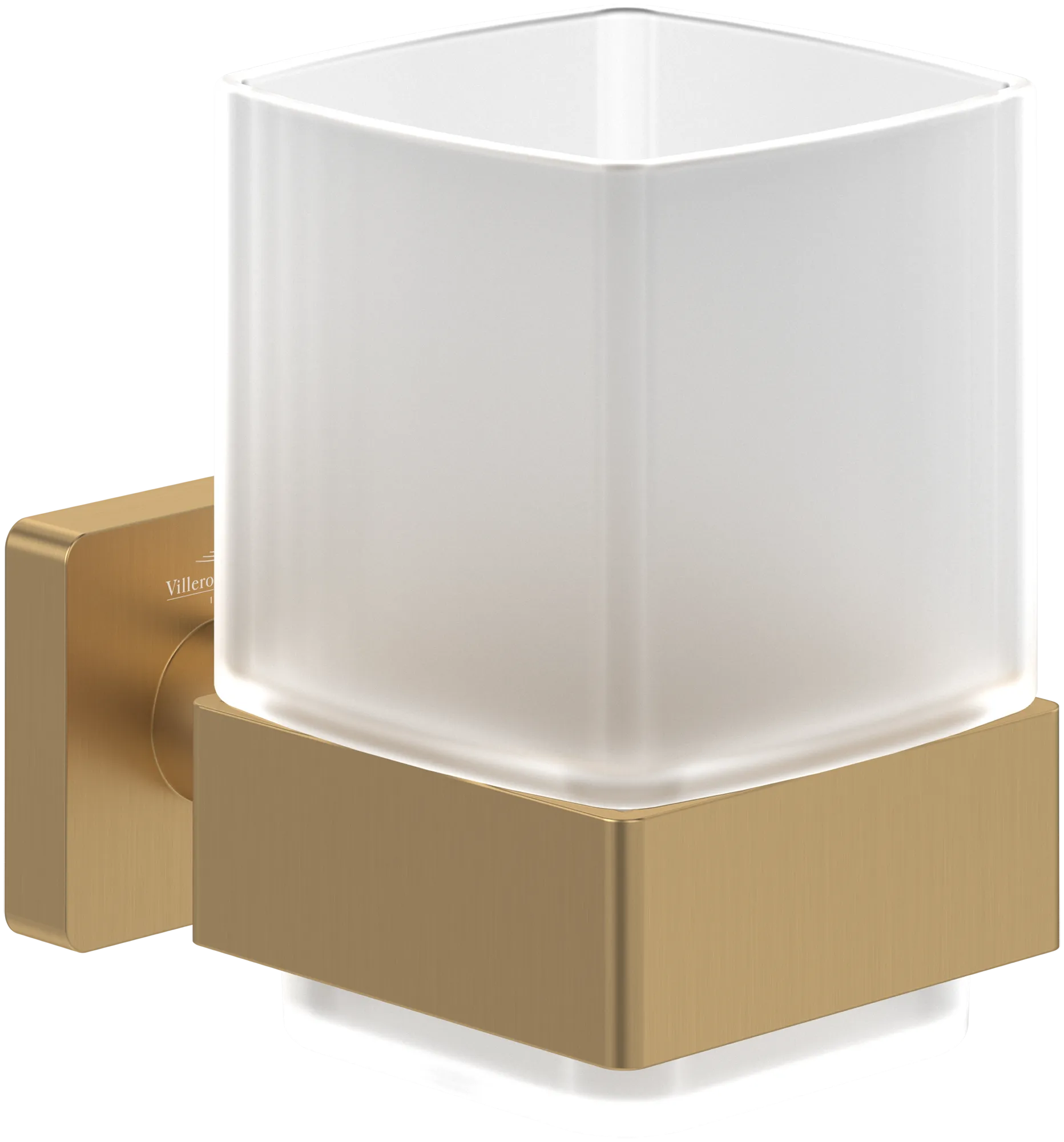 Villeroy & Boch Glashalter Elements - Striking, Brushed Gold, 99x123x100 mm, Wandmontage Villeroy & Boch Glashalter Elements - Striking, Brushed Gold, 99x123x100 mm, Wandmontage