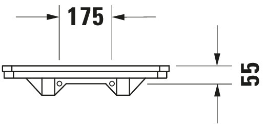 Duravit Ablage „1930“ in weiß alpin, Befestigung sichtbar 55 × 5,5 × 13 cm