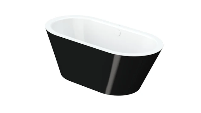 Bette oval Badewanne „BetteStarlet Oval Silhouette“ 150 × 80 cm in Schwarz (glänzend)