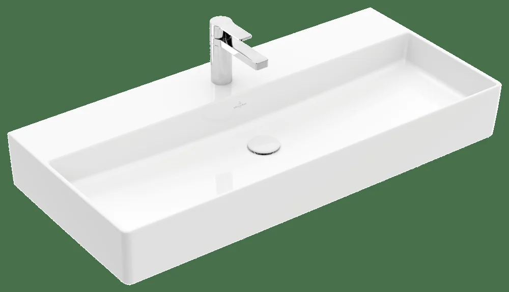 Villeroy & Boch Waschbecken Memento 2.0 4A221H, 1000 x 470 mm, Rechteck, 1HL, ohne Überlauf, Weiß Alpin