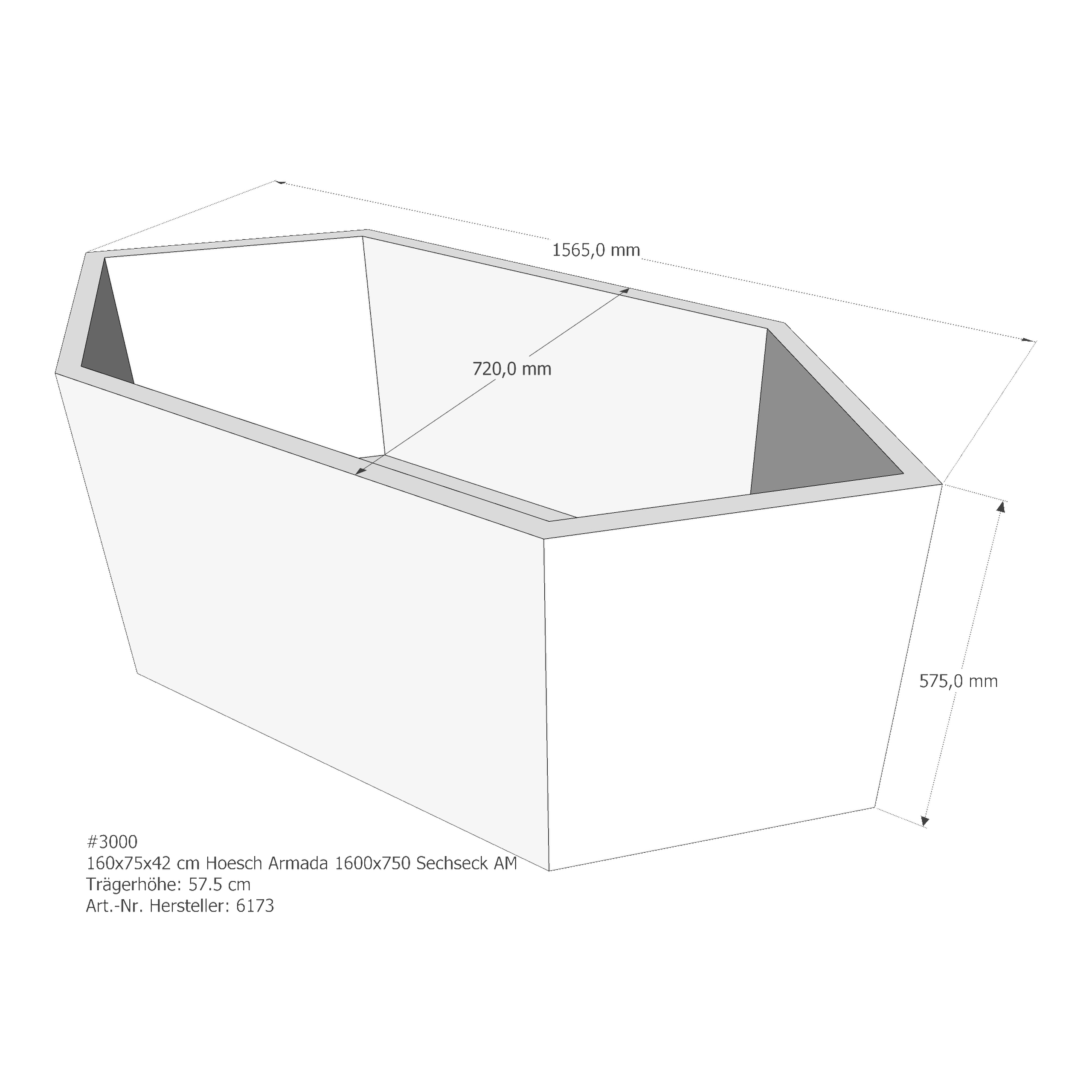 Badewannenträger für Hoesch Armada 160 × 75 × 42 cm Badewannenträger für Hoesch Armada 160 × 75 × 42 cm
