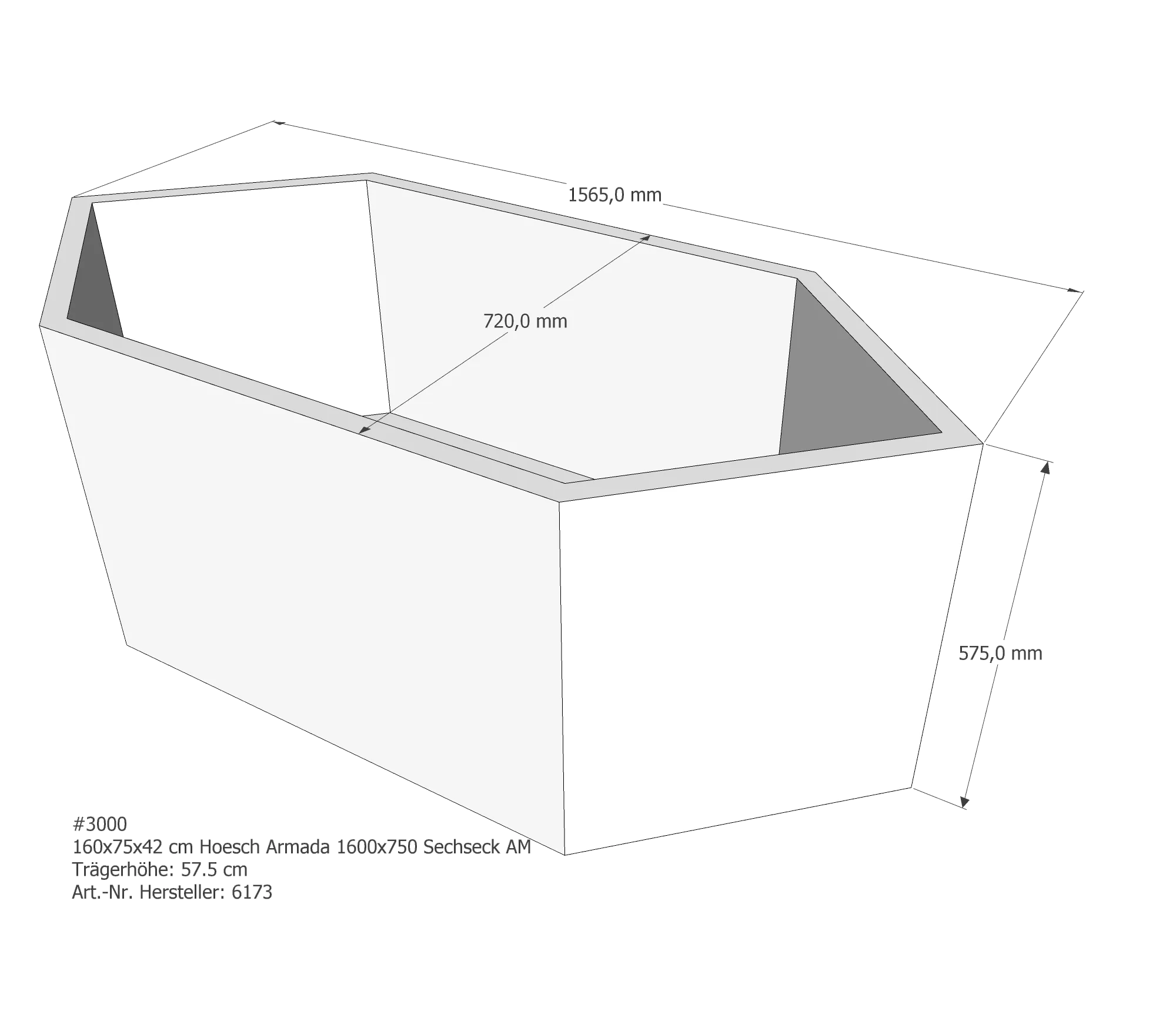 Badewannenträger für Hoesch Armada 160 × 75 × 42 cm Badewannenträger für Hoesch Armada 160 × 75 × 42 cm