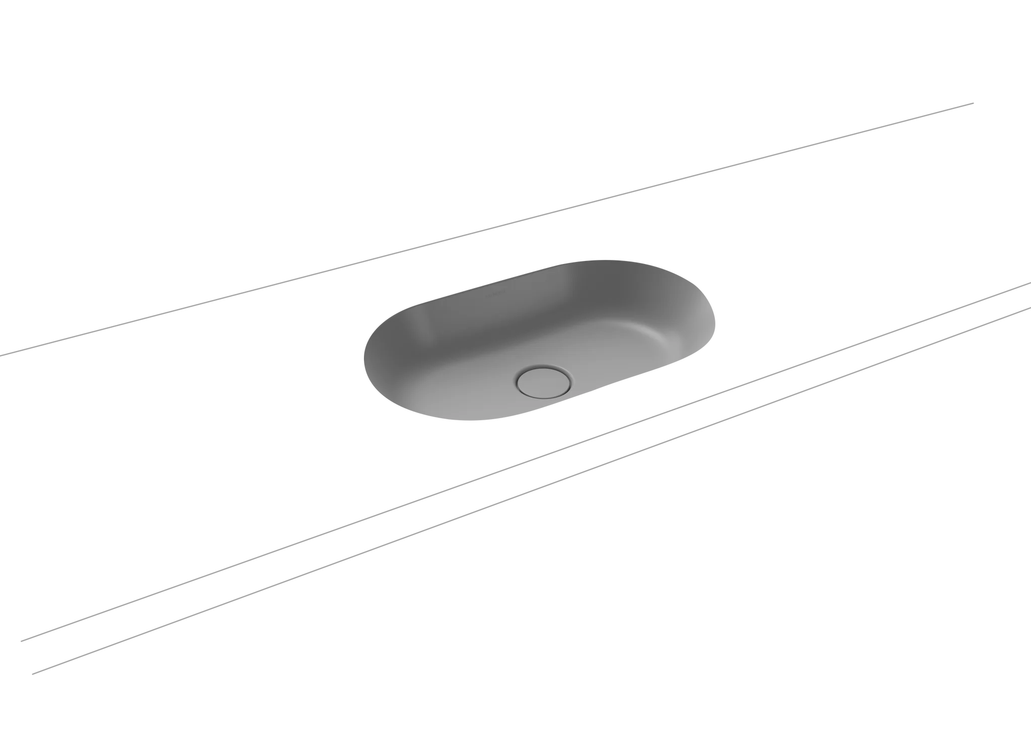 Kaldewei CENTRO Unterbauwaschtisch, oval, 610x380 mm, Randhöhe 112 mm, cool grey 30, Perl-Effekt, Antidröhnen, ohne Überlauf Kaldewei CENTRO Unterbauwaschtisch, oval, 610x380 mm, Randhöhe 112 mm, cool grey 30, Perl-Effekt, Antidröhnen, ohne Überlauf