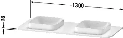 Duravit Konsole „Happy D.2 Plus“, links und rechts