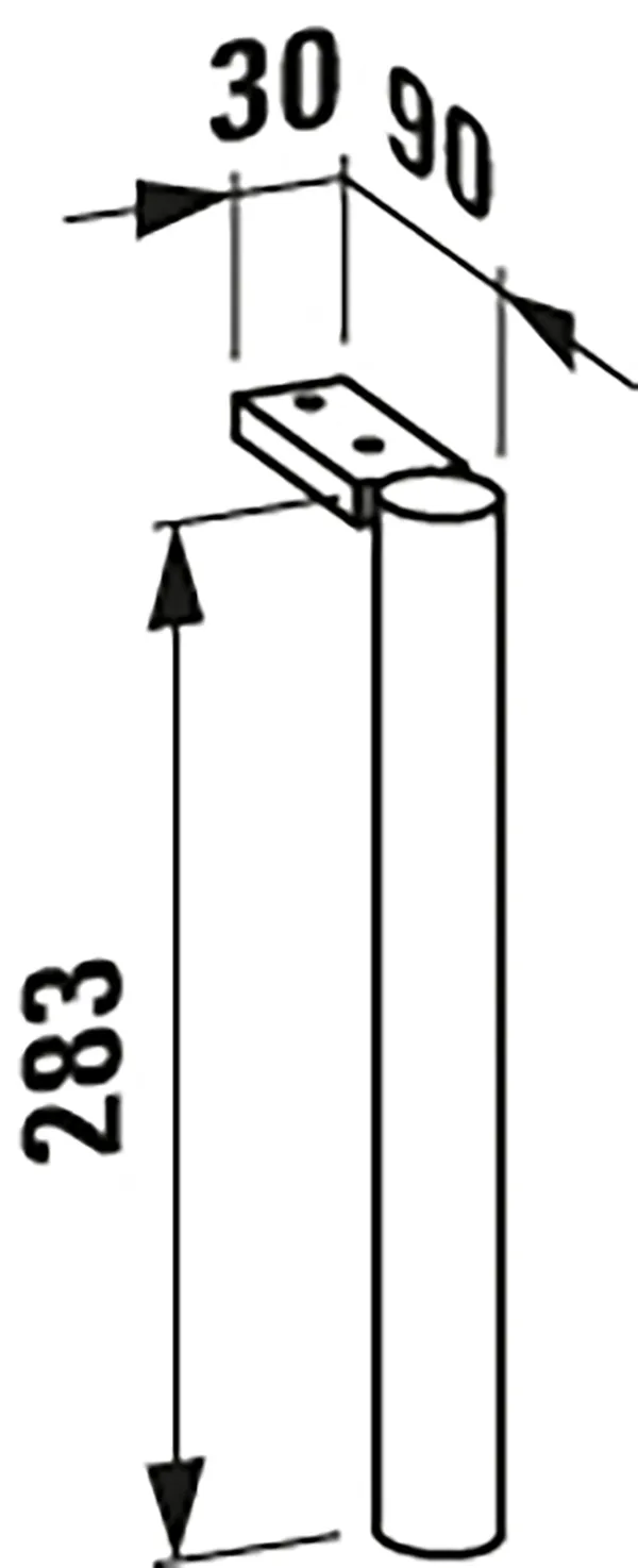 Füße BASE für PRO S 283mm für Waschtischunterbau außer H402101/2 H402111/2