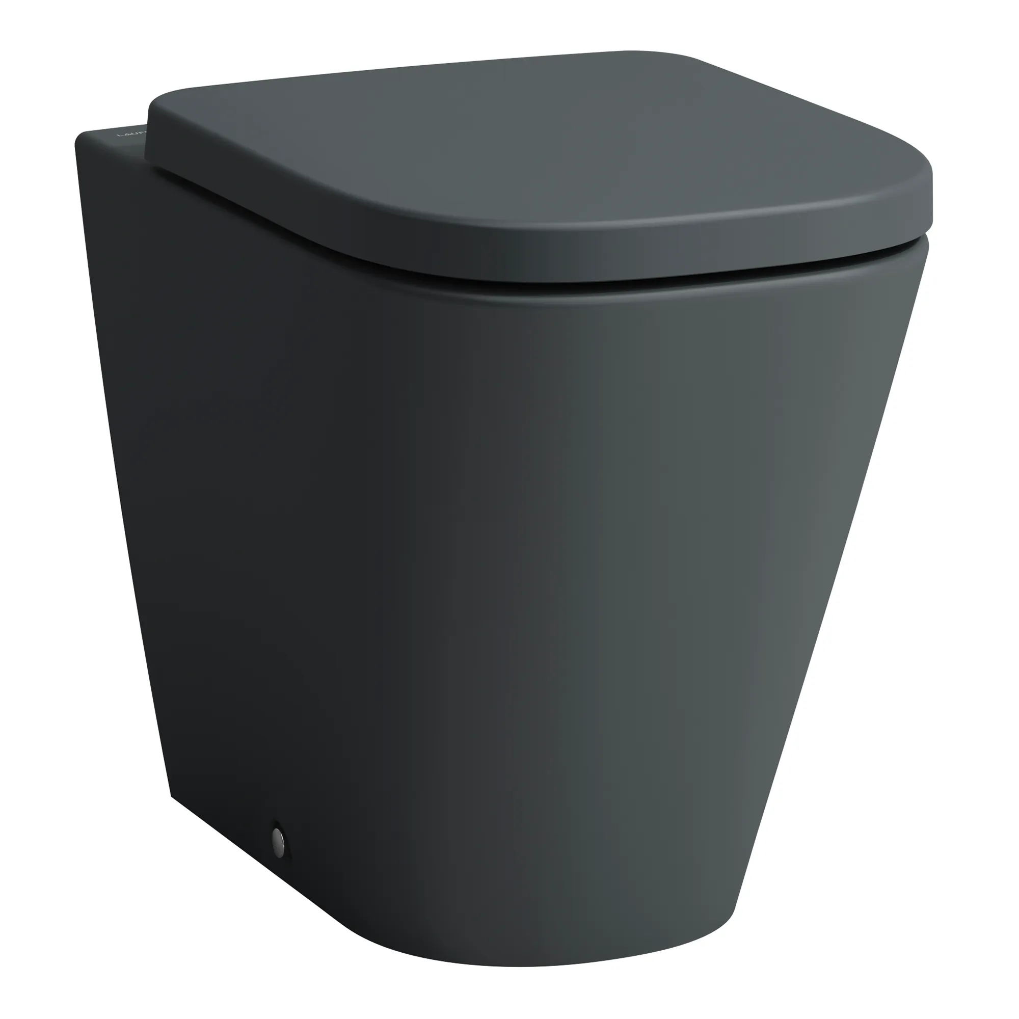Laufen Stand-Tiefspül-WC Silent Flush „Meda“ 360 × 430 × 540 mm in Graphit matt, Abgang waagerecht, ohne Spülrand Laufen Stand-Tiefspül-WC Silent Flush „Meda“ 360 × 430 × 540 mm in Graphit matt, Abgang waagerecht, ohne Spülrand