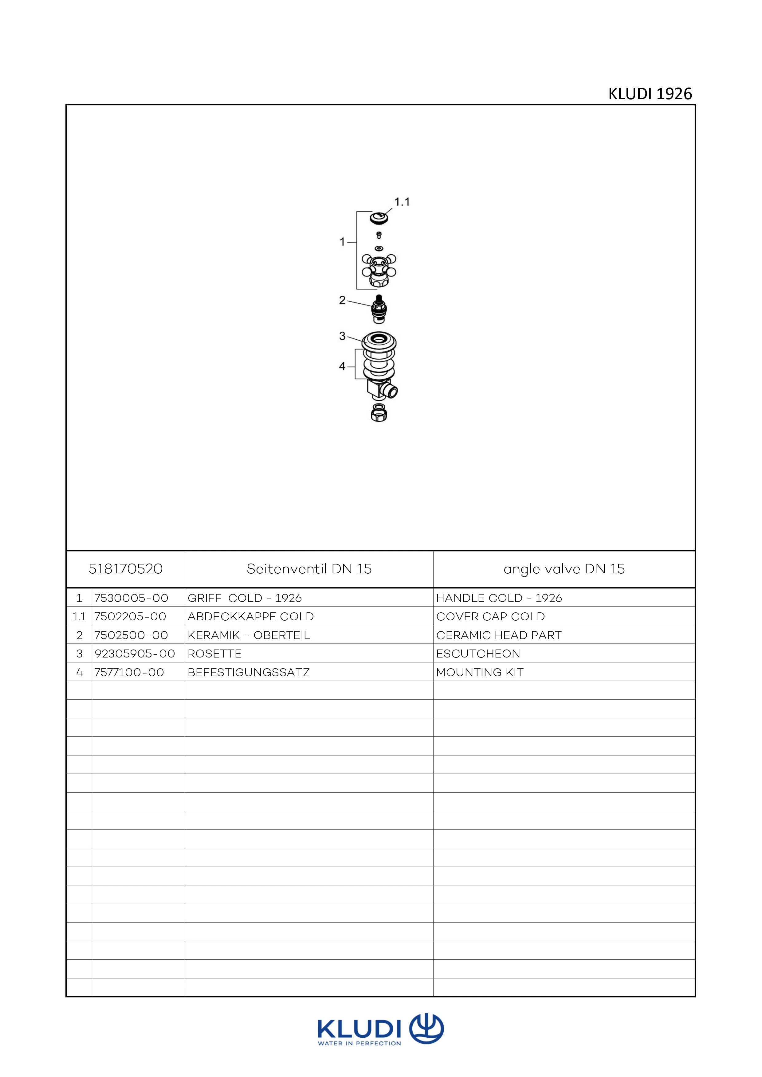 1926 Seitenventil Cold Standmontage chrom 1926 Seitenventil Cold Standmontage chrom