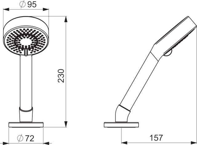 HA Handbrausegarnitur HANSABASICJET 0409 3-strahlig Chrom