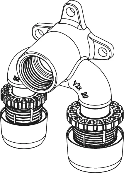 TECElogo-Ax U-Doppelwandscheibe reduziert Dimension 16 × Rp 1/2″ × 20, Siliziumbronze TECElogo-Ax U-Doppelwandscheibe reduziert Dimension 16 × Rp 1/2″ × 20, Siliziumbronze