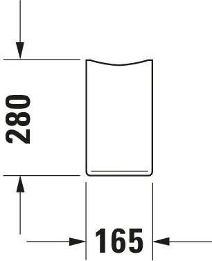 Halbsäule Starck 3 für 030050,075045,030160,030155, weiß