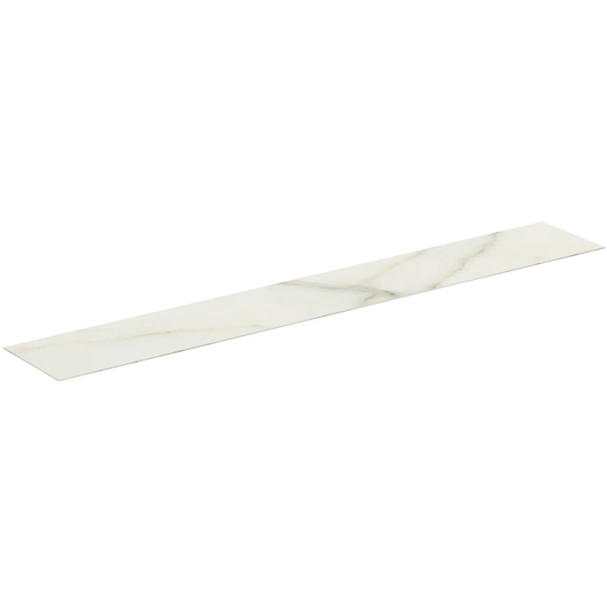 Waschtischplatte Conca, aus Keramik, 2387x373x6mm, Marmor Noir Desir