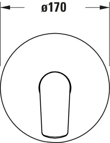 No.1 EH-BM UP, VB 1, RD, Cr, 170x170x86mm, ASA WA: Grundkörper