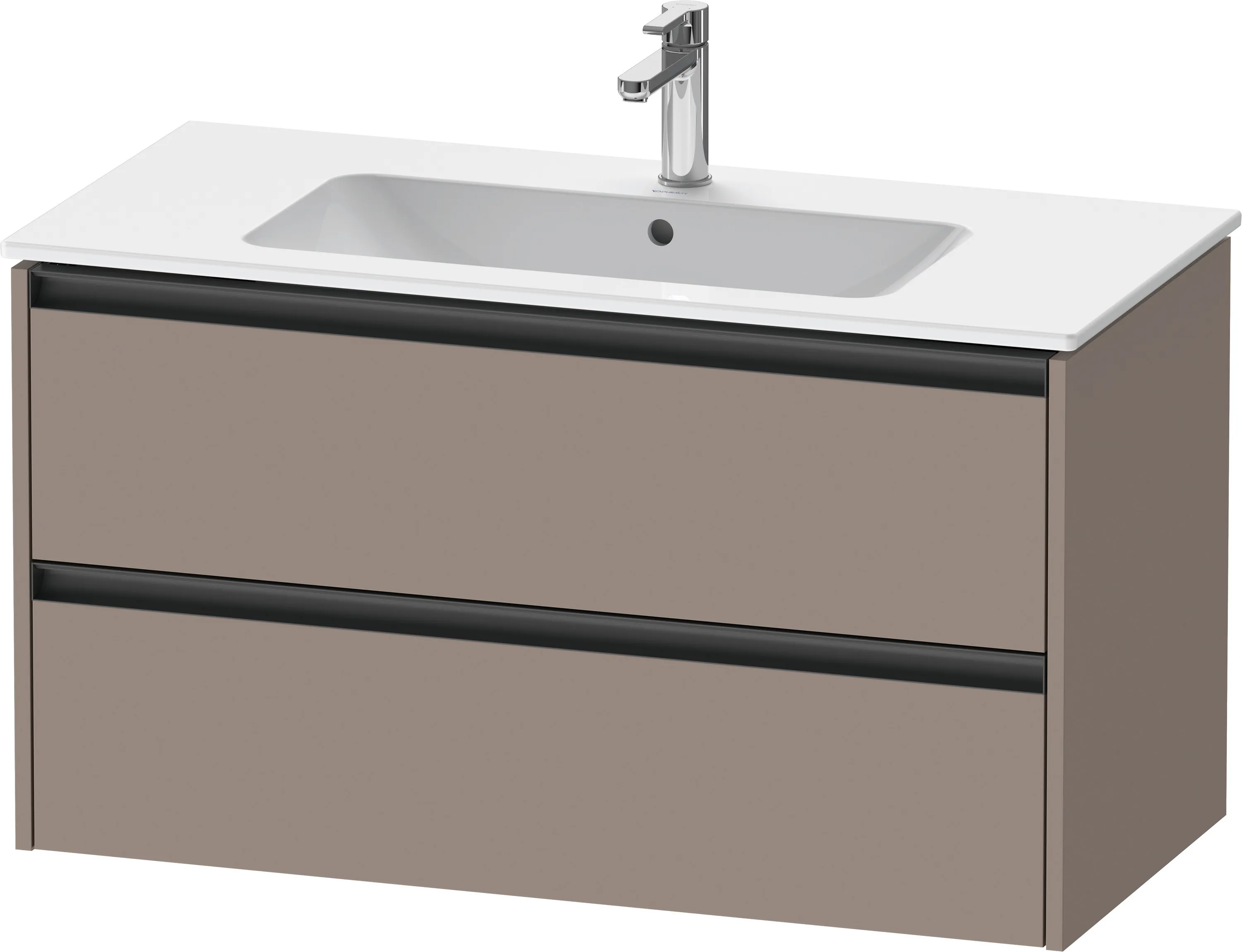 Duravit Waschtischunterschrank wandhängend „Ketho.2“ 101 × 55 × 48 cm Basalt Matt