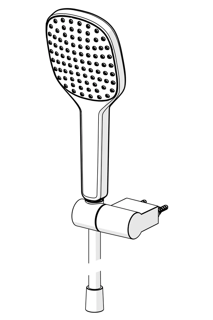 HansaACTIVEJET Style Handbrausegarnitur HansaACTIVEJET Style 8438 1-strahlig Chrom