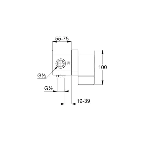 Kludi UP-Brausekörper UP-Rohbau-Set Neutral, DN 15, Artikel-Nr.: 38828