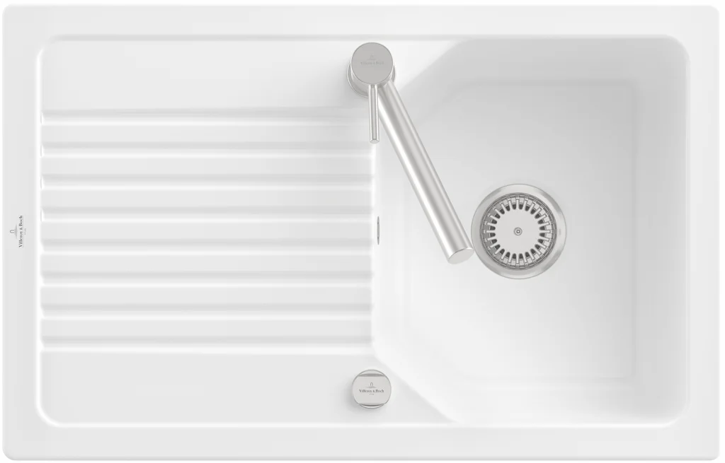 Villeroy & Boch Linara 45 Einbauspüle, 800 x 510 mm, TitanCeram, Almond CeramicPlus