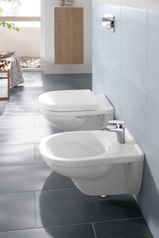 Wand- Tiefspül-WC Combi-Pack „O.novo“ 36 × 35 cm, mit Spülrand