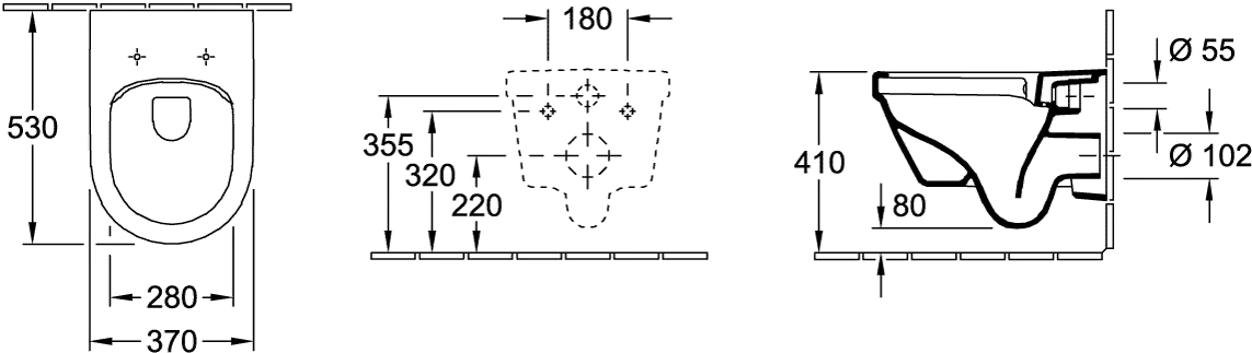 Wand-Tiefspül-WC Combi-Pack DirectFlush „Architectura“ 37 × 33 × 53 cm in Weiß Alpin, ohne Spülrand, Abgang waagerecht Wand-Tiefspül-WC Combi-Pack DirectFlush „Architectura“ 37 × 33 × 53 cm in Weiß Alpin, ohne Spülrand, Abgang waagerecht