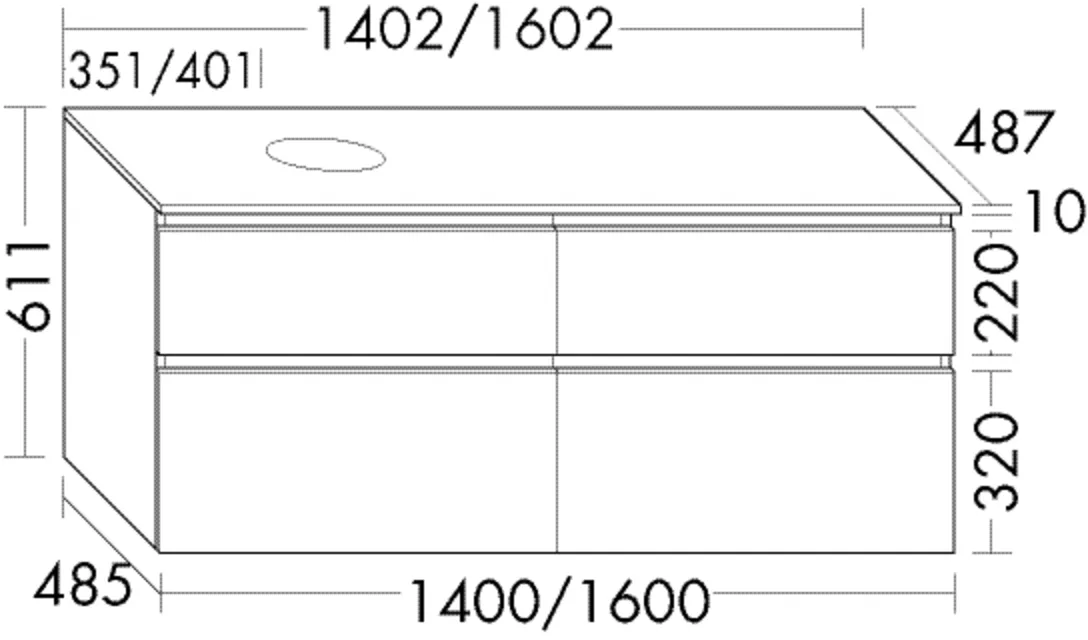 burgbad Waschtischunterschrank Lin20 SGIF160 burgbad Waschtischunterschrank Lin20 SGIF160