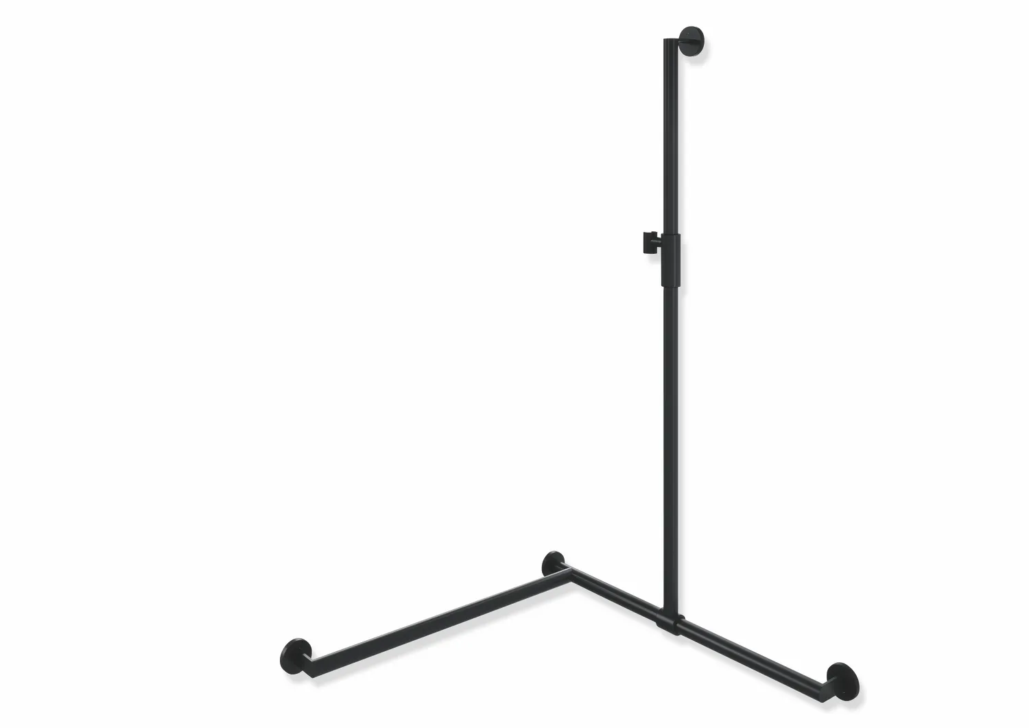 HEWI Haltegriff Ausführung links „System 900“ in Schwarz tiefmatt / Schwarz matt, Befestigung verdeckt HEWI Haltegriff Ausführung links „System 900“ in Schwarz tiefmatt / Schwarz matt, Befestigung verdeckt